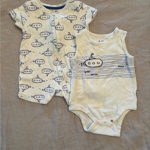 Baby GAP Submarine Print Bodysuit and Onesie Set - Sizes 6-9 and 6-12 M